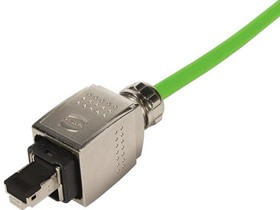 09352290401, Modular Connectors / Ethernet Connectors Han PushPull RJ45 Cat5 Cable Side IDC (straight entry) - for cable 6.5-9mm
