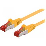 95453, Patch cord; S/FTP; 6; stranded; CCA; PVC; yellow; 0.25m; 27AWG