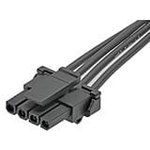145132-0400, Rectangular Cable Assemblies Micro-Fit OTS Cbl ASSY 75mm 4CKT Blk