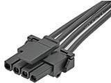 Фото 1/3 145132-0410, Cable Assembly AC Power 1m Micro-Fit to Micro-Fit 4 to 4 POS F-F Crimp-Crimp 20AWG