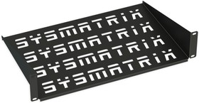 Фото 1/2 SYSMATRIX SH 2003.900 Полка 19" консольная перфорированная 1U глубина 200 мм, цвет черный (RAL 9004)