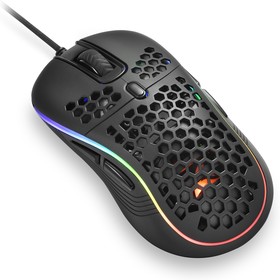 Фото 1/6 Sharkoon Light2 S Игровая мышь чёрная (PixArt PMW 3327, Omron, 8 кнопок, 6200 dpi, USB, RGB подсветка)