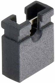 Фото 1/2 M7582-46, Jumper Female Vertical Black Jumper Socket 2 Way 1 Row 2.54mm Pitch