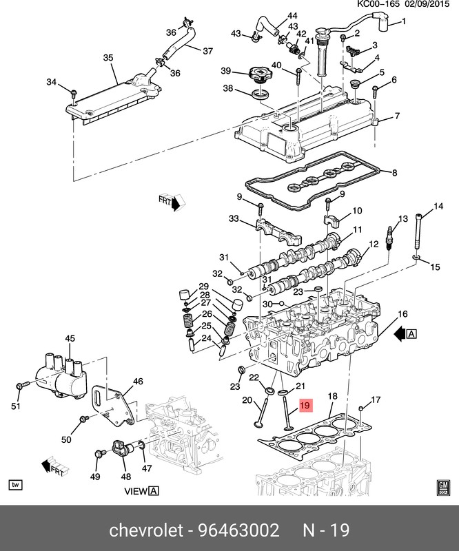 Клапан впускной Spark R2 ДВС 1,2 UZ-DW