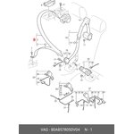 80A857805DV04, Трёхточечный ремень безопасности левый (на задний ряд сидений)