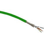 9456000141, Cat5 Ethernet Cable, SF/UTP, Green PUR Sheath, 50m, Flame Retardant ...