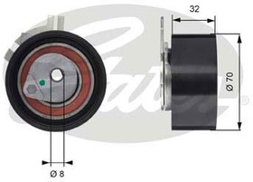 T43117, Ролик OPEL MOVANO 00-, VIVARO 03-, RENAULT AVANTIME 02-03, ESPACE III 00-02, ESPACE IV 02-, LAGUNA II 01-, MASTER II 00-, TRAFIC II