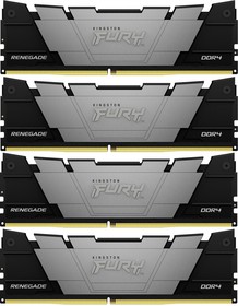 Фото 1/5 Память DDR4 4x8GB 3600MHz Kingston KF436C16RB2K4/32 Fury Renegade Black RTL Gaming PC4-25600 CL16 DIMM 288-pin 1.35В kit single rank с радиа