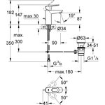 BauLoop Смеситель для раковины со слив.гарн. 23335000