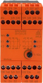 Фото 1/5 BH5928.92 DC24V 1-10S, Single/Dual-Channel Emergency Stop Safety Relay, 24V ac/dc, 3 Safety Contacts