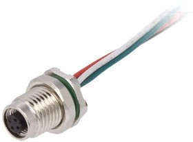 Фото 1/5 PXMBNI05RPF04AFL001, Straight Female 4 way M5 to Unterminated Sensor Actuator Cable, 100mm