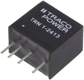 Фото 1/2 TRN 1-2413, Isolated DC/DC Converters - Through Hole 18-36Vin 15Vout 70mA 1W Iso Reg SIP