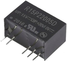 Фото 1/3 R15P22005D, Isolated DC/DC Converters - Through Hole 2W 15Vin +20/-5Vout 50/-200mA