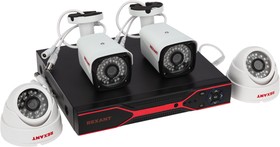 Фото 1/7 45-0522, Комплект видеонаблюдения 2 наружные и 2 внутренние камеры AHD/2.0 Full HD
