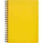 Бизнес-тетрадь А5,96л,кл,спир, пластик,тон.бл. Attache Bright colours Желтый