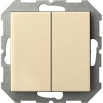 Двухклавишный выключатель Эпсилон IJ5 10-003-01 E/S кремовый, без рамки 28-053