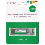 CBR SSD-240GB-M.2-LT22, Внутренний SSD-накопитель, серия "Lite", 240 GB ...