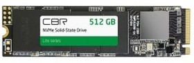 Фото 1/4 CBR SSD-512GB-M.2-LT22, Внутренний SSD-накопитель, серия "Lite", 512 GB, M.2 2280, PCIe 3.0 x4, NVMe 1.3, SM2263XT, 3D TLC NAND, R/W speed u