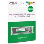 CBR SSD-512GB-M.2-LT22, Внутренний SSD-накопитель, серия "Lite", 512 GB ...