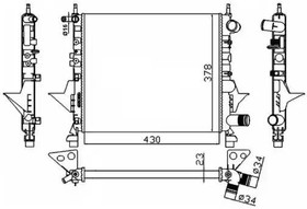 Фото 1/5 529513, Радиатор охлаждения RENAULT TWINGO 93-,