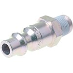 103105151, Steel Male Pneumatic Quick Connect Coupling, R 1/8 Male Threaded