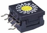 FR01FC16H-S, Coded Rotary Switches 10MM HEXADECIMAL 16P COMPLEMENT CODED R/