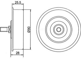 Фото 1/9 GT60060, Ролик поликлинового ремня натяжной