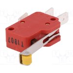 1006.1511, Micro Switch 1006, 10A, 1CO, 1.25N, Long Roller Lever