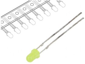 Фото 1/2 OSNY3134A-T, LED; 3mm; yellow; 10?20(typ)-30mcd; 30°; Front: convex; 1.8?2.4V