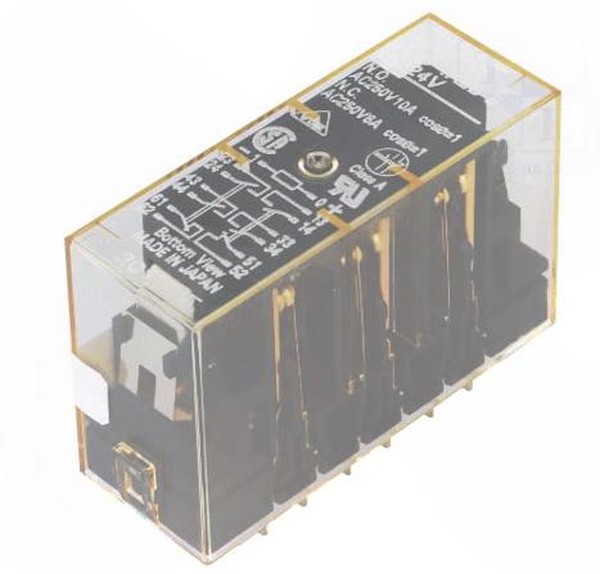 G7S-4A2B-E DC24, PCB Mount Force Guided Relay, 24V dc Coil Voltage, 6 ...