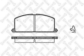 178 004-SX, 178 004-SX_=167 04=FO440481=D2023-01 !колодки дисковые п.\ Toyota Camry 82-88/Carina 1.6-2.0D  98