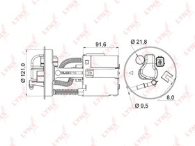 Фото 1/3 LF966M, Фильтр топливный MAZDA 6(GG/GY) 2.0 02-,