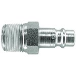 103105154, Steel Male Pneumatic Quick Connect Coupling, R 3/8 Male Threaded