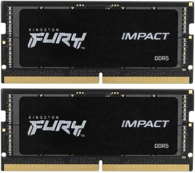 Фото 1/2 Оперативная память Kingston Fury Impact KF556S40IBK2-64 DDR5 - 2x 32ГБ 5600МГц, для ноутбуков (SO-DIMM), Ret