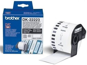 Фото 1/6 DK22223, Бумажная клеящаяся лента Brother DK-22223 (белая, ширина 50 мм) длина рулона 30,48 м