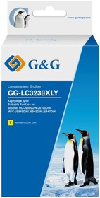 Фото 1/2 Картридж струйный G&G GG-LC3239XLY желтый (52мл) для Brother HL-J6000DW/J6100DW