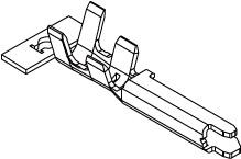 Фото 1/4 5025790000, Contact PIN Crimp ST Cable Mount 24-28AWG CLIK-Mate™ Reel