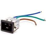 20SRBS8-W, AC Power Entry Modules 20A, Snap-In Wire Leads, W