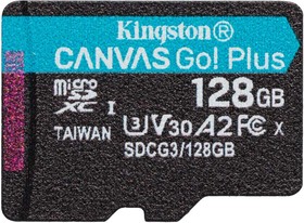 Фото 1/7 Карта памяти Kingston Canvas Go! Plus microSDXC UHS-I Cl10, SDCG3/128GBSP