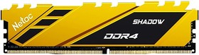 Фото 1/2 DDR 4 DIMM 8Gb PC28800, 3600Mhz, Netac Shadow NTSDD4P36SP-08Y C18 Yellow, с радиатором