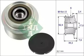 535023810, Шкив генератора Toyota Yaris Verso 1.4 D-4D 06