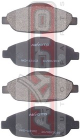 AKD-13102, Колодки тормозные дисковые передние, PEUGEOT 308 07-/3008 2009-