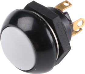 Фото 1/3 P9-113129, Pushbutton Switches 5A Wht Flush Dome 2 Circuit Solder