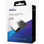 Накопитель SSD Netac USB-C 2000Gb NT01Z7S-002T-32BK Z7S 2.5" черный