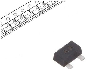 2N7002T, Транзистор: N-MOSFET; полевой; 60В; 0,073А; Idm: 800мА; 0,2Вт, ON Semiconductor | купить в розницу и оптом