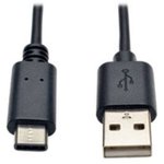 Кабель Tripp Lite U038-003, USB Type-C (m) - USB (m), 0.9м, черный