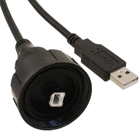 Фото 1/3 PX0840/B/2M00, Кабель / адаптер, вилка USB A,вилка USB B (герметичная), IP68