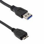 103-1092-BL-00300, Cable Assembly USB 3m USB 3.0 Type A to Micro USB 3.0 Type B ...