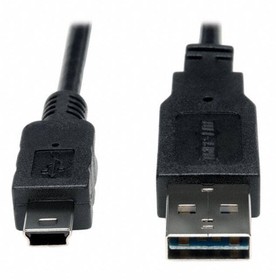 UR030-006, USB Cables / IEEE 1394 Cables 6' USB 2.0 UniRvrCbl Male - 5Pin MiniMale