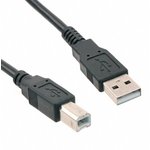 102-1030-BL-00200, Cable Assembly USB 2m USB Type A to USB Type B 4 to 4 POS M-M ...